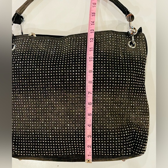 BLACK STUDDED BAG—LIKE NEW CONDITION—MADE NICE—GREAT HARDWARE—COOL—NOELLE - Picture 8 of 16